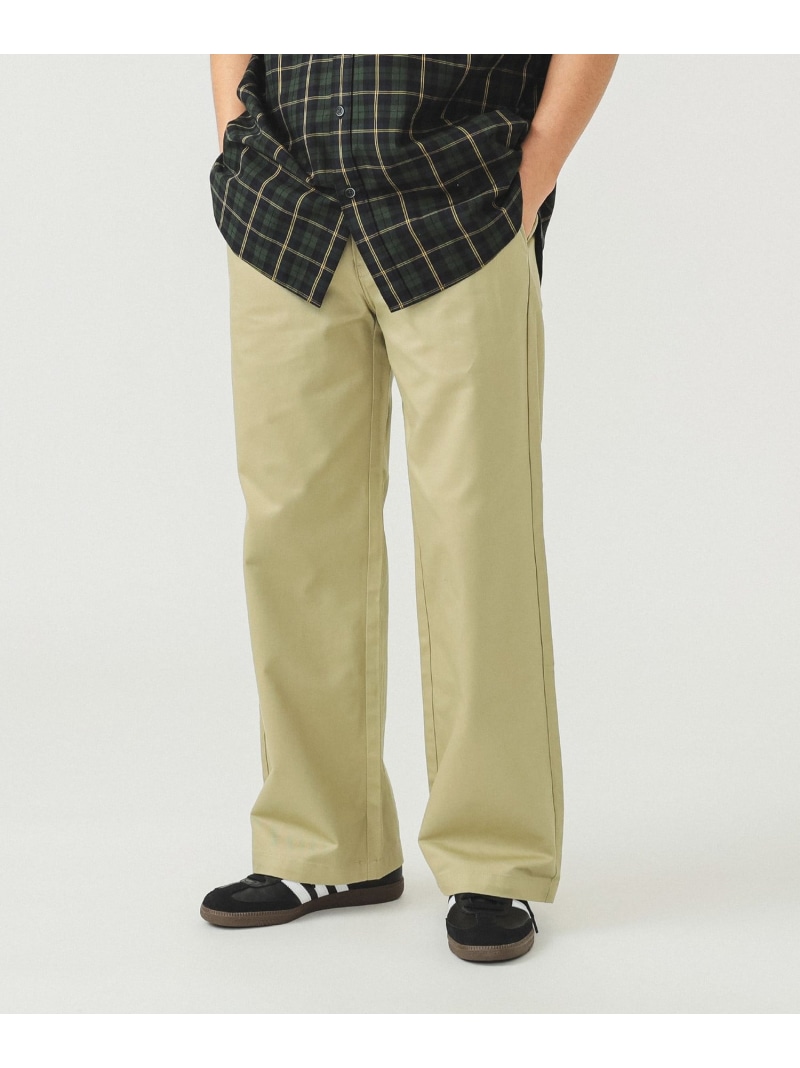 BEAMS 【別注】Dickies / ワイド チノ パンツ ビームス メン パンツ チノパンツ ベージュ ブラック グレー【送料無料】