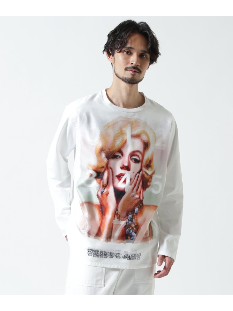 B'2nd maxsix(マックスシックス)MONROE 3D L/S TEE ビーセカンド トップス カットソー・Tシャツ ホワイト【送料無料】