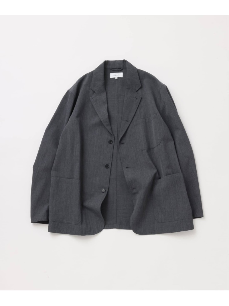 JOURNAL STANDARD 《予約》【FOLL / フォル】wool gabardine daily jacket ジャーナル スタンダード ジャケット・アウター テーラードジャケット・ブレザー グレー【先行予約】*【送料無料】｜ Fashion Men