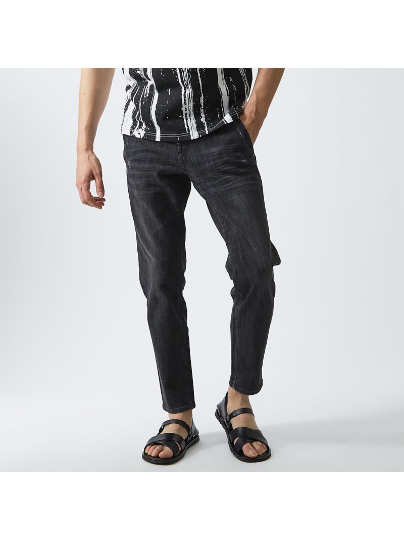【SALE／20%OFF】5351POUR LES HOMMES オリジナルバンダナ付き テーパードスリムデニム ゴーサンゴーイチプールオム パンツ ジーンズ・デニムパンツ ブラック グレー【RBA_E】【送料無料】