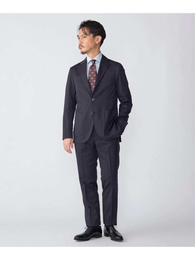 【SALE／40%OFF】SHIPS MEN SHIPS: CANONICO ライト アンストラクチャード ストライプ スーツ シップス スーツ・フォーマル セットアップスーツ ネイビー【RBA_E】【送料無料】｜ Fashion Men