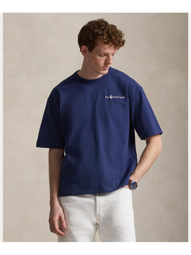 POLO RALPH LAUREN 伸び伸びする 相応う ロゴタイプ プルオーバー プルオーバー ラルフローレン トップス カットソー・プルオーバー 青み【貨物輸送無料】