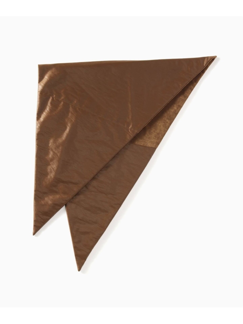 EDIFICE KIJIMA TAKAYUKI (キジマタカユキ) LEATHER LIKE TAFFETA PAD エディフィス ファッション雑貨 マフラー・ストール・ネックウォーマー ブラック ブラウン【送料無料】