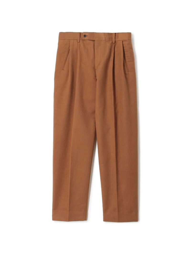 【SALE／50%OFF】TOMORROWLAND MEN コットンシルクモールスキン 1筋目 テーパードパンツ トゥモローランド ズボン下 余分の物のズボン下 薄墨色【RBA_E】【貨物輸送無料】