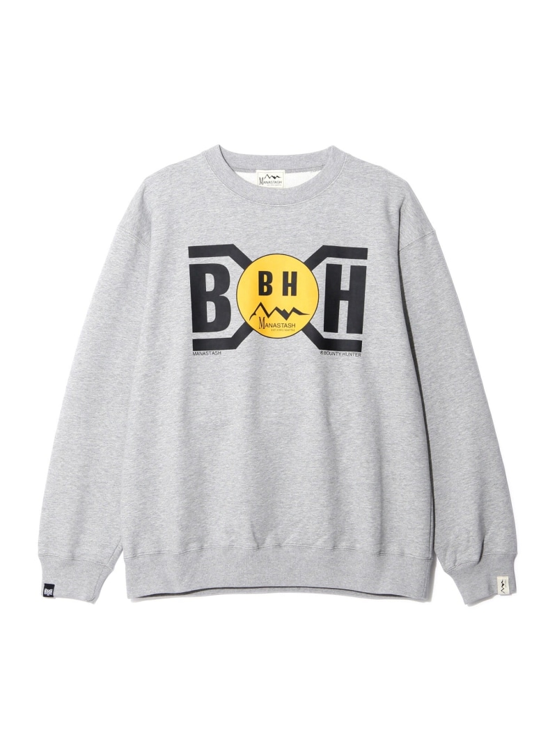 MANASTASH MANASTASH/マナスタッシュ/xBOUNTY HUNTER SWEATSHIRTS マナスタッシュ トップス スウェット・トレーナー 黒いこと 薄墨色【貨物輸送無料】