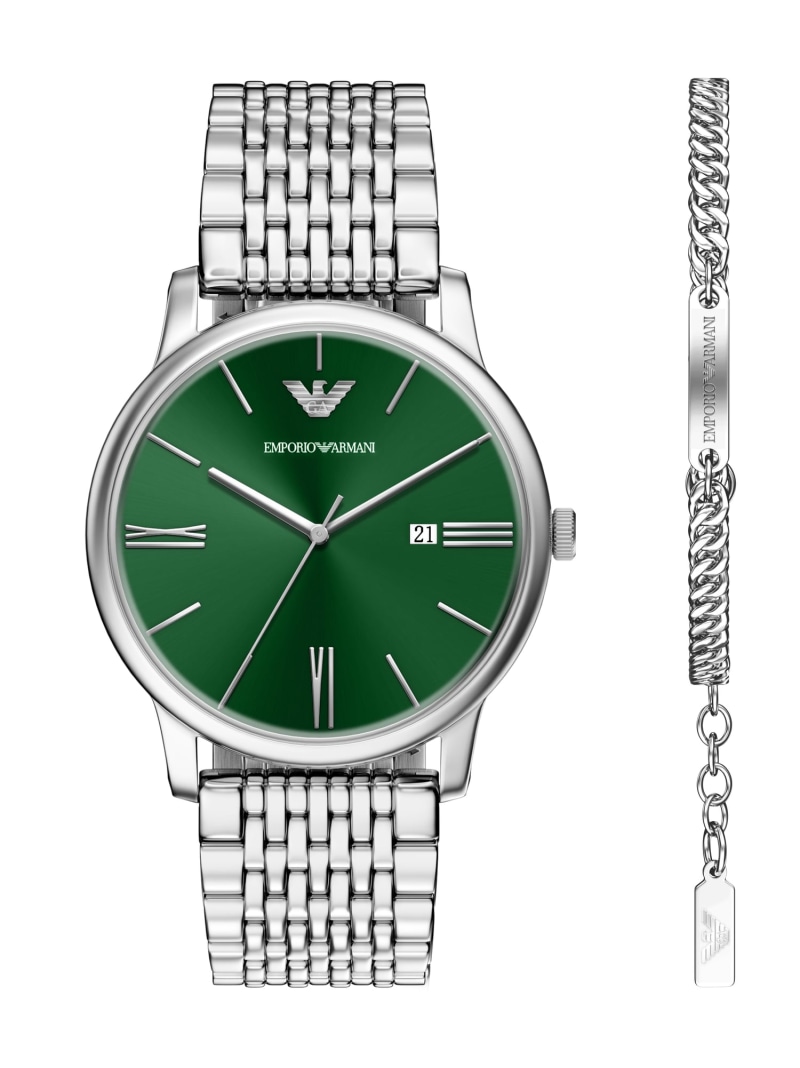 EMPORIO ARMANI エンポリオ・アルマーニ 腕時計 メンズ アナログ ステンレス AR80087SET ウォッチステーションインターナショナル アクセサリー・腕時計 腕時計【送料無料】| Fashion Men