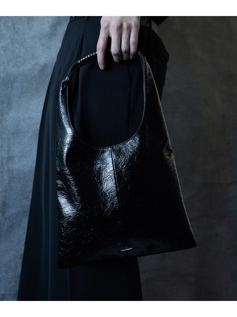 レザーパーツトートBAG HARE ハレ バッグ トートバッグ ブラック 完売品 ハレ HARE シンセティックレザー ショッパー トートバッグ A4 PC