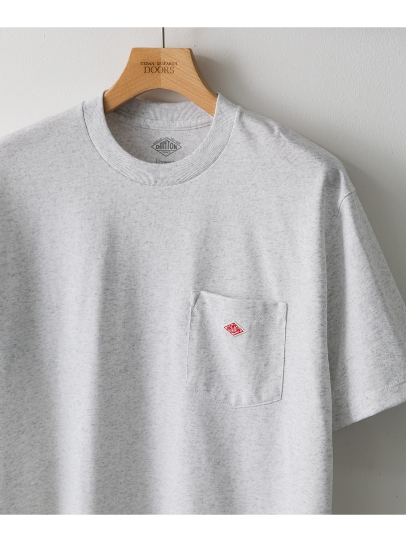 URBAN RESEARCH DOORS DANTON POCKET T-SHIRTS アーバンリサーチドアーズ トップス カットソー・Tシャツ グレー レッド ホワイト【送料無料】