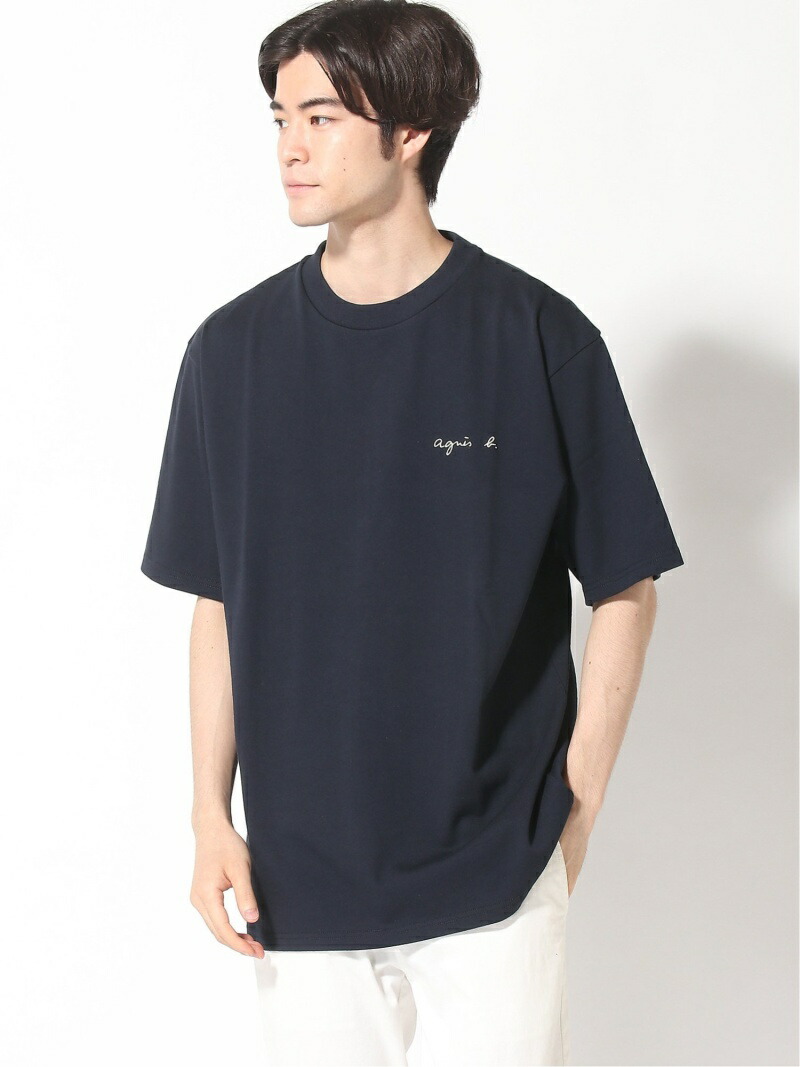 楽天市場 Agnes B Homme Agnes B Homme M Jej3 ロゴtシャツ アニエスベー カットソー Tシャツ ブラック ベージュ ネイビー 送料無料 Rakuten Fashion Men