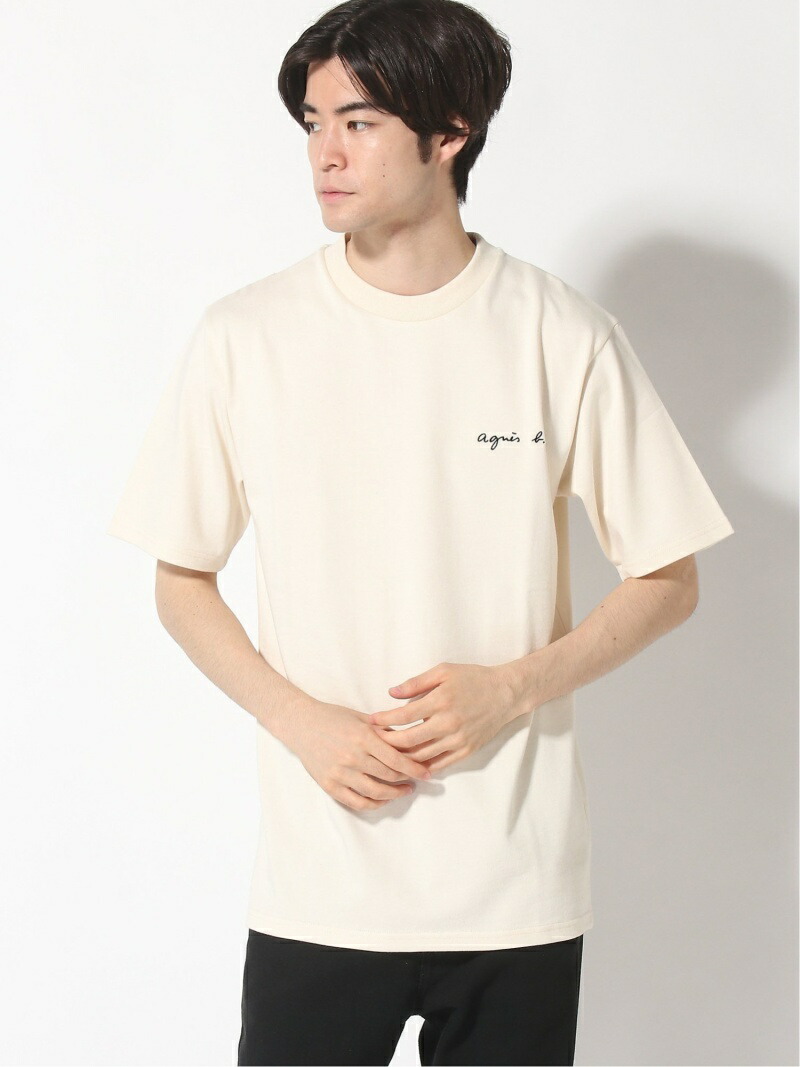 楽天市場 Agnes B Homme Agnes B Homme M Jej3 ロゴtシャツ アニエスベー カットソー Tシャツ ブラック ベージュ ネイビー 送料無料 Rakuten Fashion Men