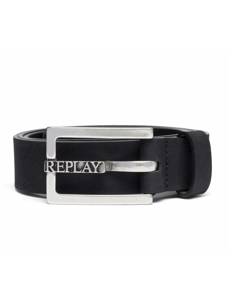 【SALE／40%OFF】REPLAY LOGOプロング レザーベルト リプレイ ファッション雑貨 ベルト ブラック ブラウン【RBA_E】【送料無料】