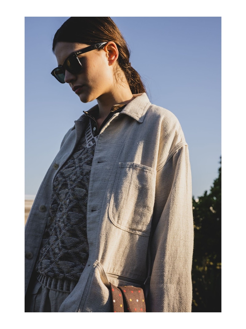 【SALE/30%OFF】BEAMS PLUS 【7/16新規値下げ】MIL Chore Jacket COTTON Linen ビームス メン ジャケット・アウター ブルゾン・ジャンパー グレー ホワイト ネイビー【RBA_E】【送料無料】| Fashion Men