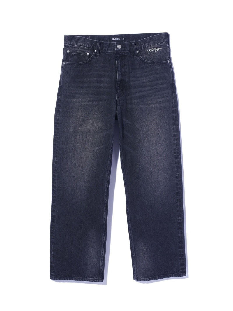 XLARGE FADED DENIM PANTS エクストララージ パンツ ジーンズ・デニムパンツ ネイビー ブラック【送料無料】