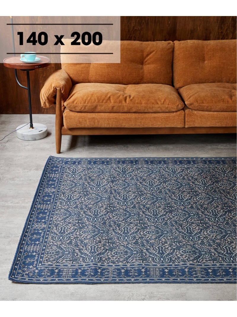 JOURNAL STANDARD FURNITURE PAISLEY RUG 140X200 ペイズリーラグ ジャーナルスタンダードファニチャー インテリア・生活雑貨 カーペット・ラグ・マット ネイビー ブラウン【送料無料】| Fashion Men