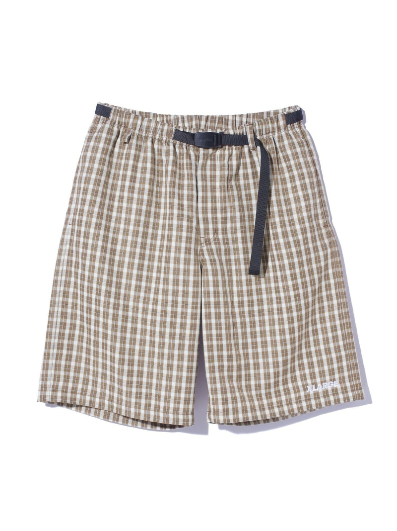 XLARGE EASY CHECK SHORTS エクストララージ パンツ その他のパンツ ネイビー ベージュ【送料無料】