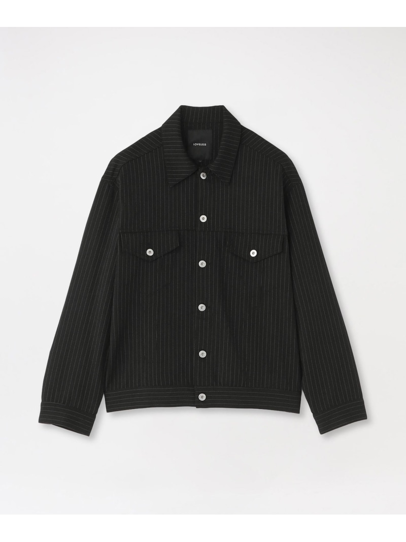【SALE/30%OFF】LOVELESS ストライプGジャン ラブレス ジャケット・アウター ブルゾン・ジャンパー ブラック【RBA_E】【送料無料】| Fashion Men