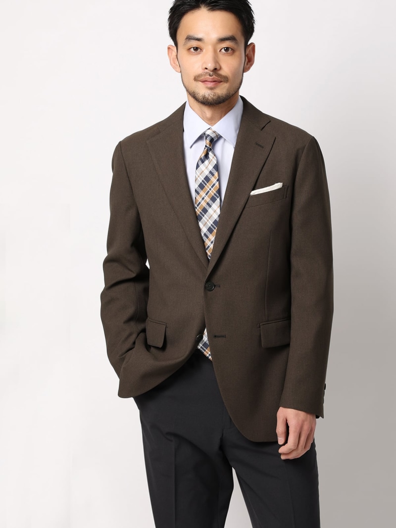 【SALE／30%OFF】SUIT SQUARE 涼しい最高ジャケット ウォッシャブル ストレッチ 接触冷感 織柄 CH28 スーツ スクエア ジャケット・アウター テーラードジャケット・ブレザー ブラウン【RBA_E】【送料無料】｜ Fashion Men 7,007円