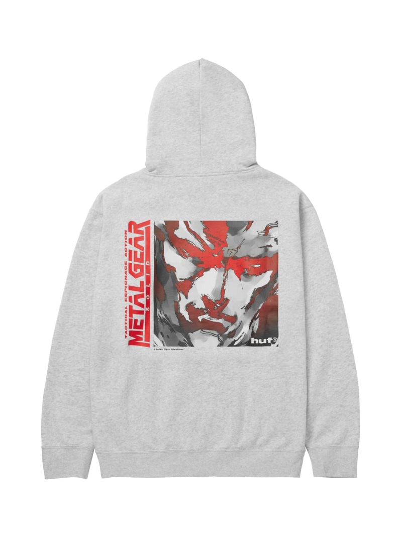 HUF MGS1 PO HOODIE / HUF メタルギアソリッド コラボ パーカー ハフ トップス パーカー・フーディー グレー【送料無料】