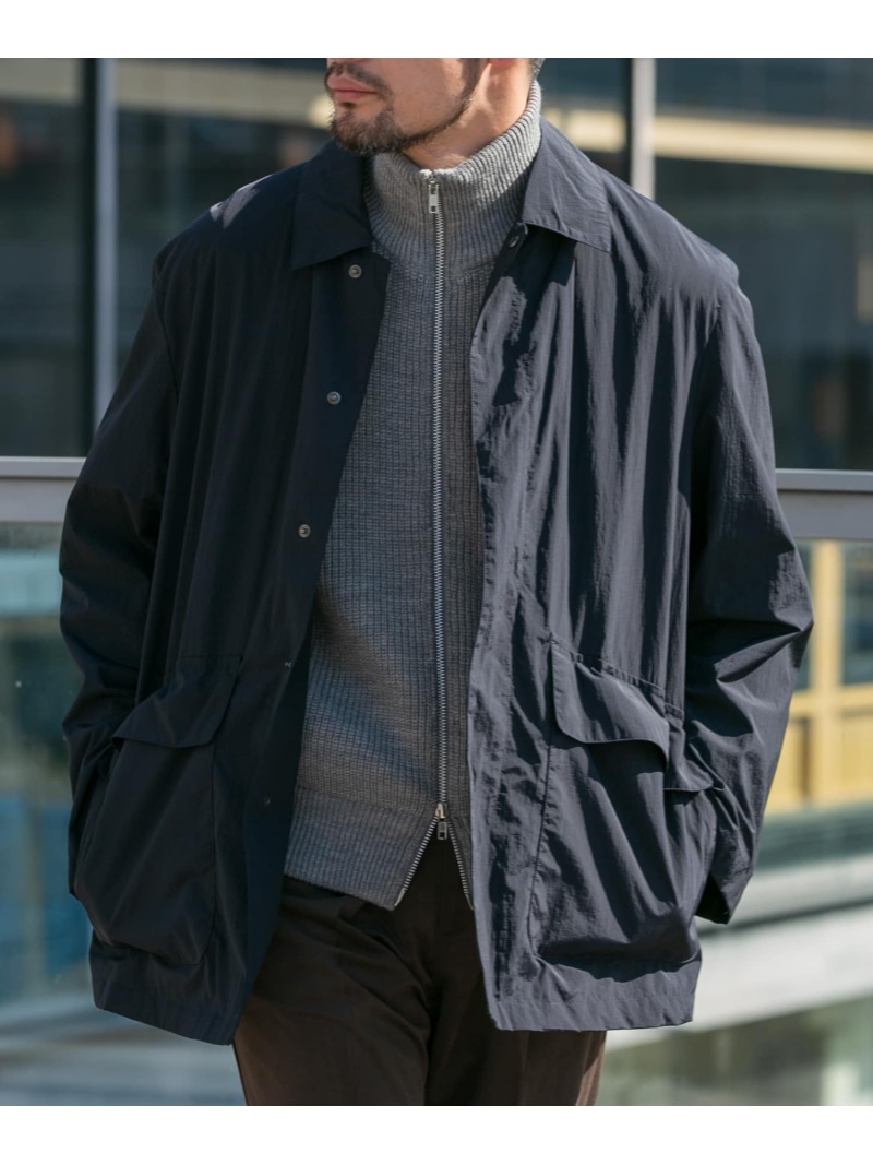 【SALE／50%OFF】URBAN RESEARCH ROSSO 3H Dry Fabricナイロンハーフコート アーバンリサーチロッソ ジャケット・アウター その他のジャケット・アウター ネイビー ブラック【RBA_E】【送料無料】