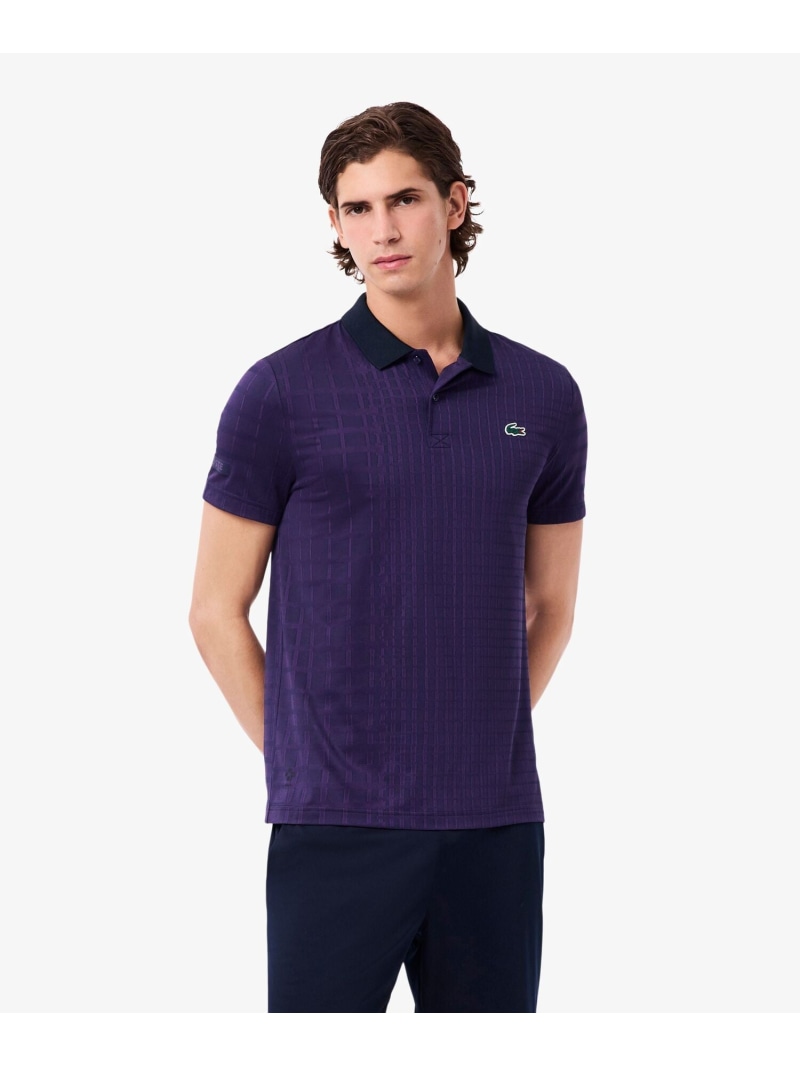 【SALE／40%OFF】LACOSTE 『ダニール・メドベージェフ』オールオーバーラケットプリントドライポロシャツ ラコステ トップス ポロシャツ ホワイト グリーン ネイビー【RBA_E】【送料無料】