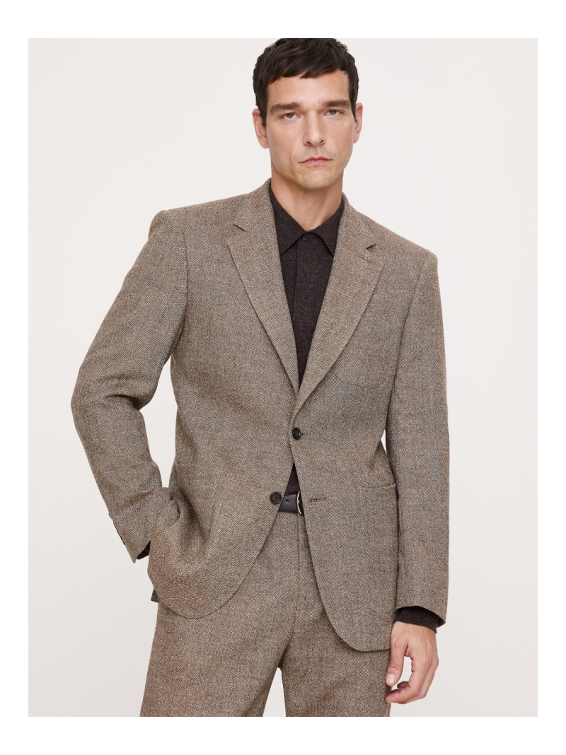 BANANA REPUBLIC (M)イタリアン ウールブレンド スーツジャケット バナナ・リパブリック ジャケット・アウター テーラードジャケット・ブレザー ブラウン【送料無料】