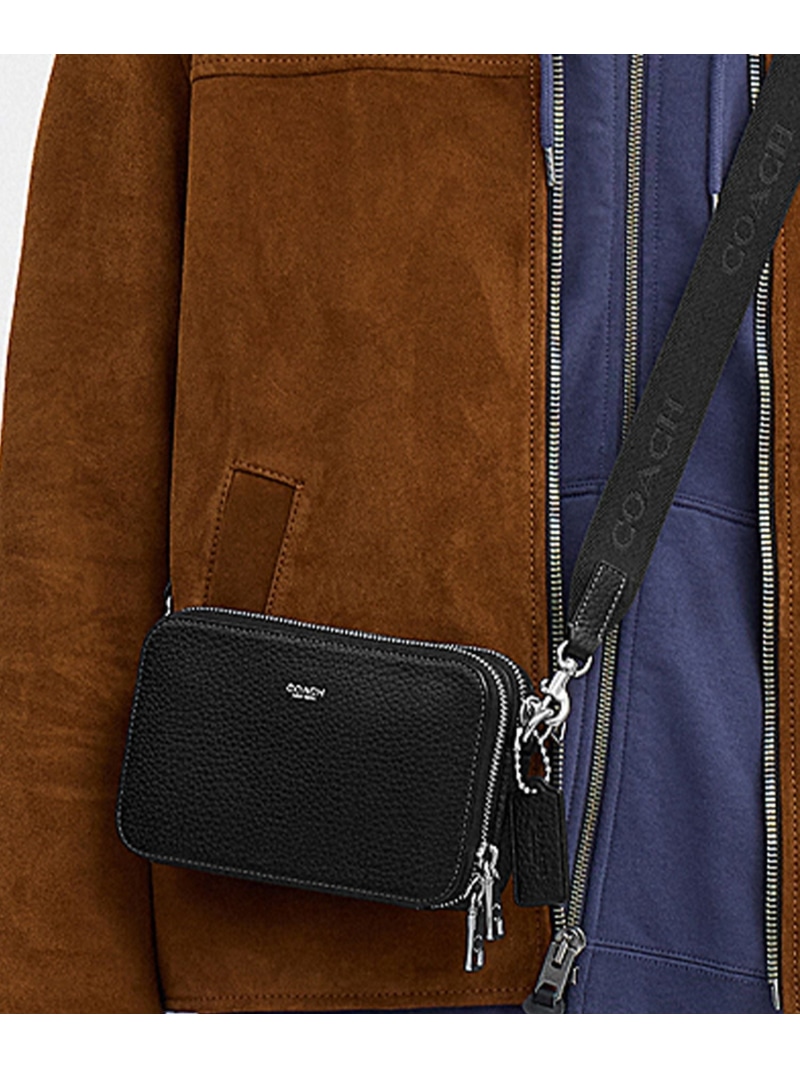 COACH クリントン クロスボディ バッグ コーチ バッグ ショルダーバッグ ブラック【送料無料】