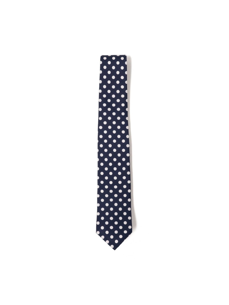 BEAMS PLUS Silk Tie Dot Print ビームス メン スーツ・フォーマル ネクタイ・蝶ネクタイ ワインレッド ネイビー【送料無料】
