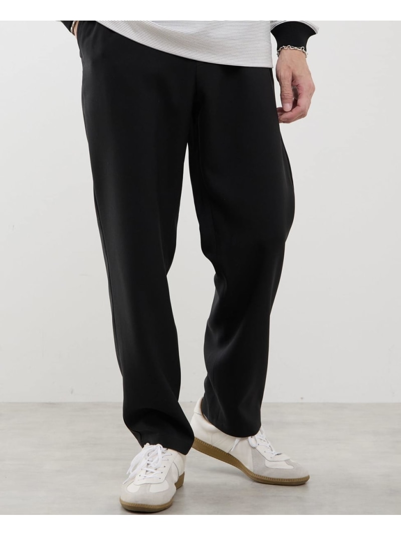 MEN'S MELROSE ストレッチダブルクロス リラックステーパードパンツ メンズメルローズ パンツ その他のパンツ グレー ベージュ ブラック【送料無料】