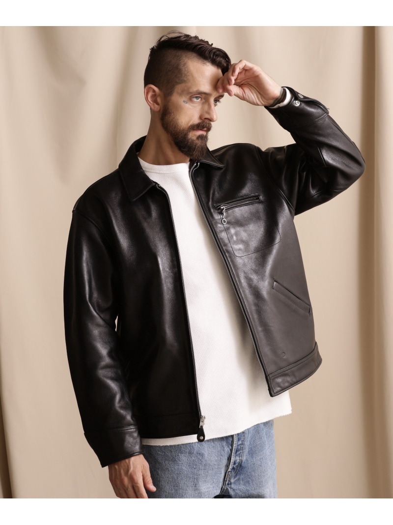 お待たせ! schott LEATHER TRACKER JACKET レザートラッカージャケット