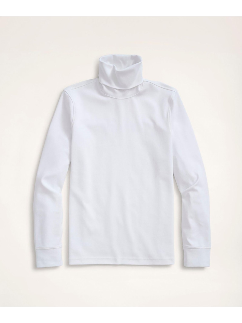 BROOKS BROTHERS スーピマコットンストレッチ タートルネックニットシャツ ブルックス ブラザーズ トップス カットソー・Tシャツ ブラック ホワイト ネイビー【送料無料】｜ Fashion Men 10,868円