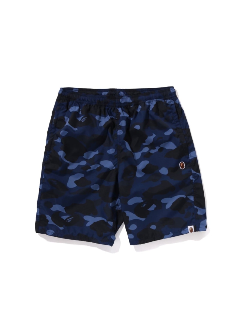 A BATHING APE COLOR CAMO APE HEAD ONE POINT BEACH SHORTS ア ベイシング エイプ パンツ その他のパンツ レッド パープル ネイビー イエロー【送料無料】