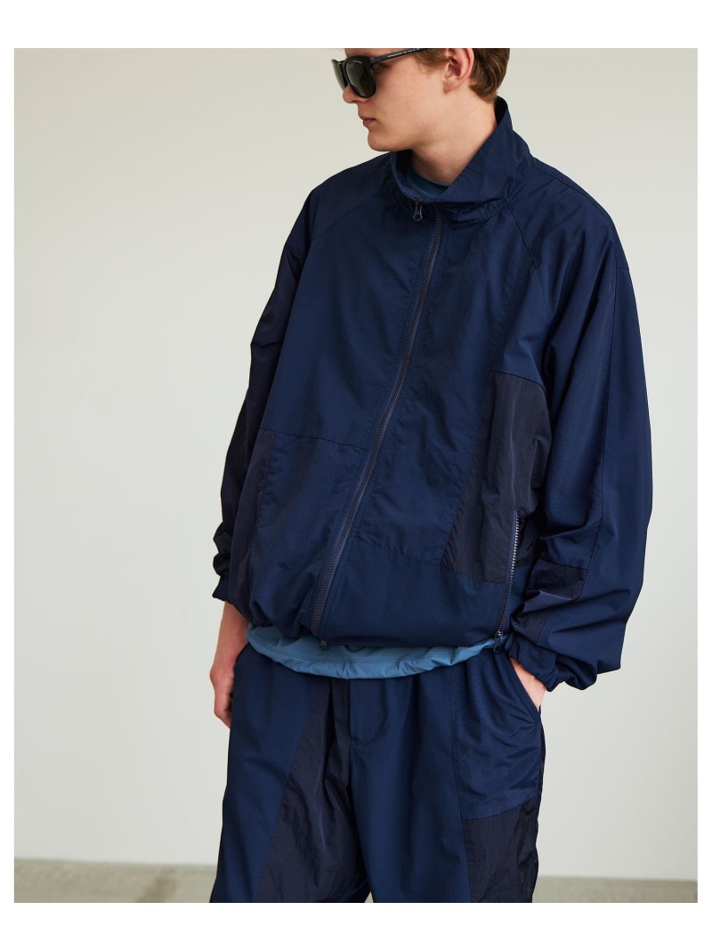 【SALE／50%OFF】BEAMS クレイジー トラックトップ ブルゾン ビームス メン ジャケット・アウター ブルゾン・ジャンパー ネイビー ブラック【RBA_E】【送料無料】｜ Fashion Men