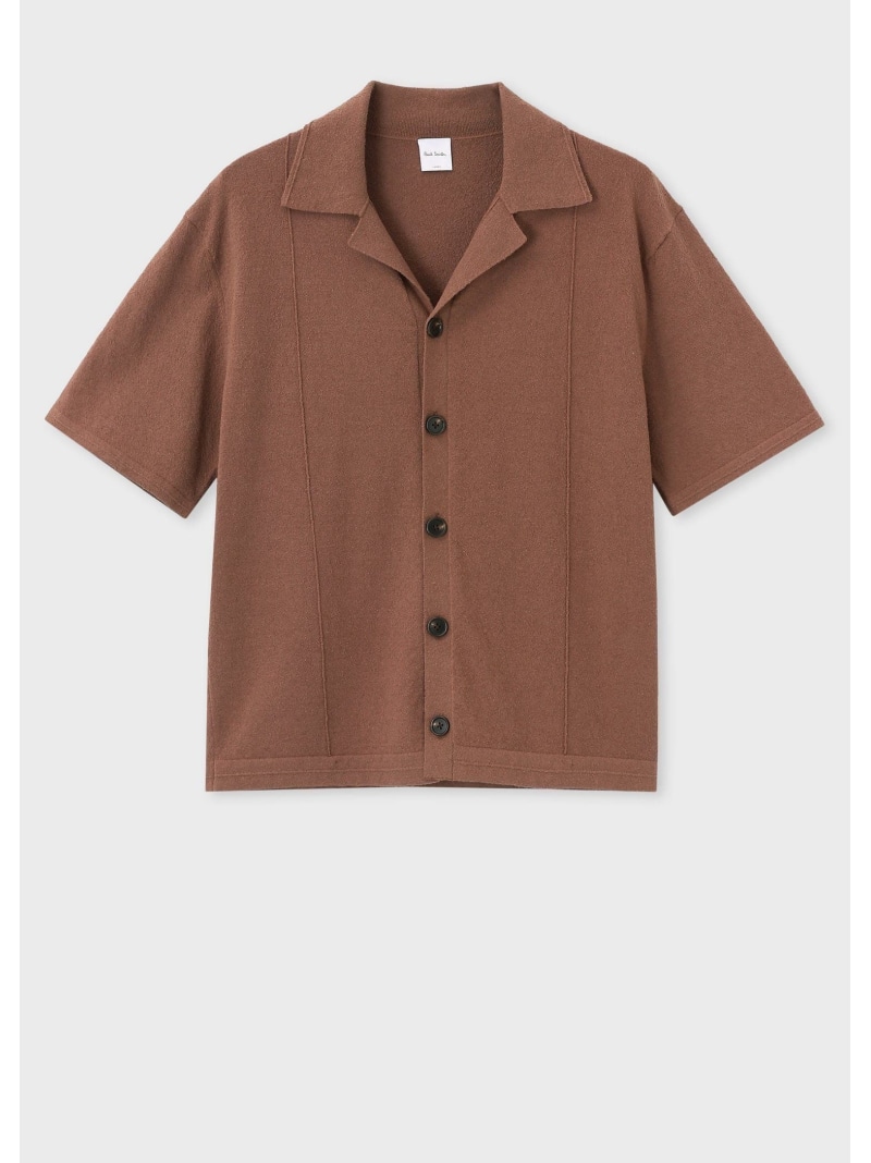 Paul Smith ブークレヤーン 明けひろげ色合い 編み物プルオーバー 極点・スミス トップス 編み物 白いこと 赤銅色【貨物輸送無料】