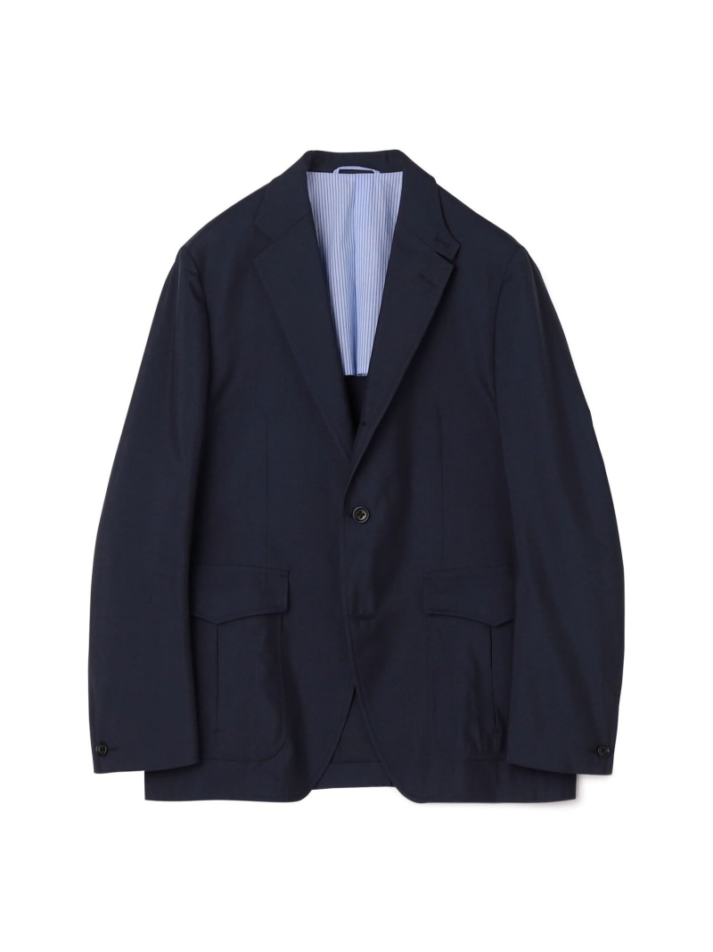 【SALE／50%OFF】TOMORROWLAND MEN ウールシルク シューティングジャケット MARZOTTO トゥモローランド ジャケット・アウター テーラードジャケット・ブレザー グリーン ネイビー【RBA_E】【送料無料】 32,175円