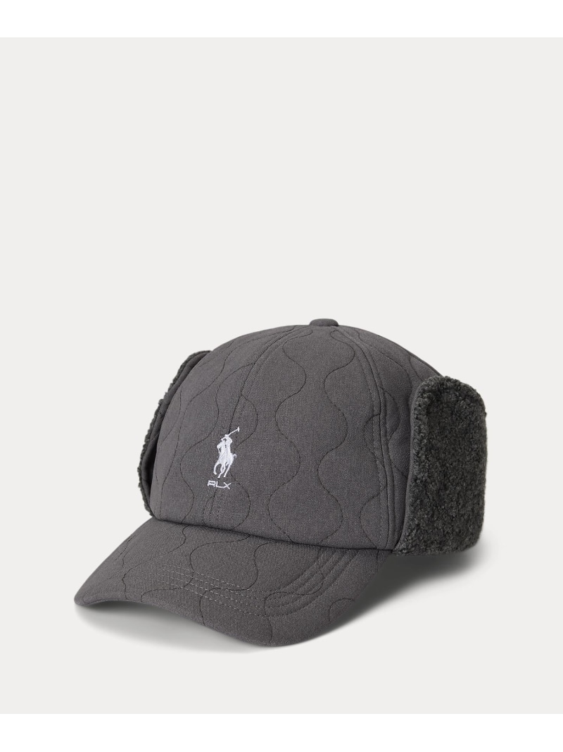 POLO GOLF/RLX Golf (RLX)キルテッド イヤーフラップ キャップ ラルフローレン 帽子 キャップ グレー【送料無料】｜ Fashion Men