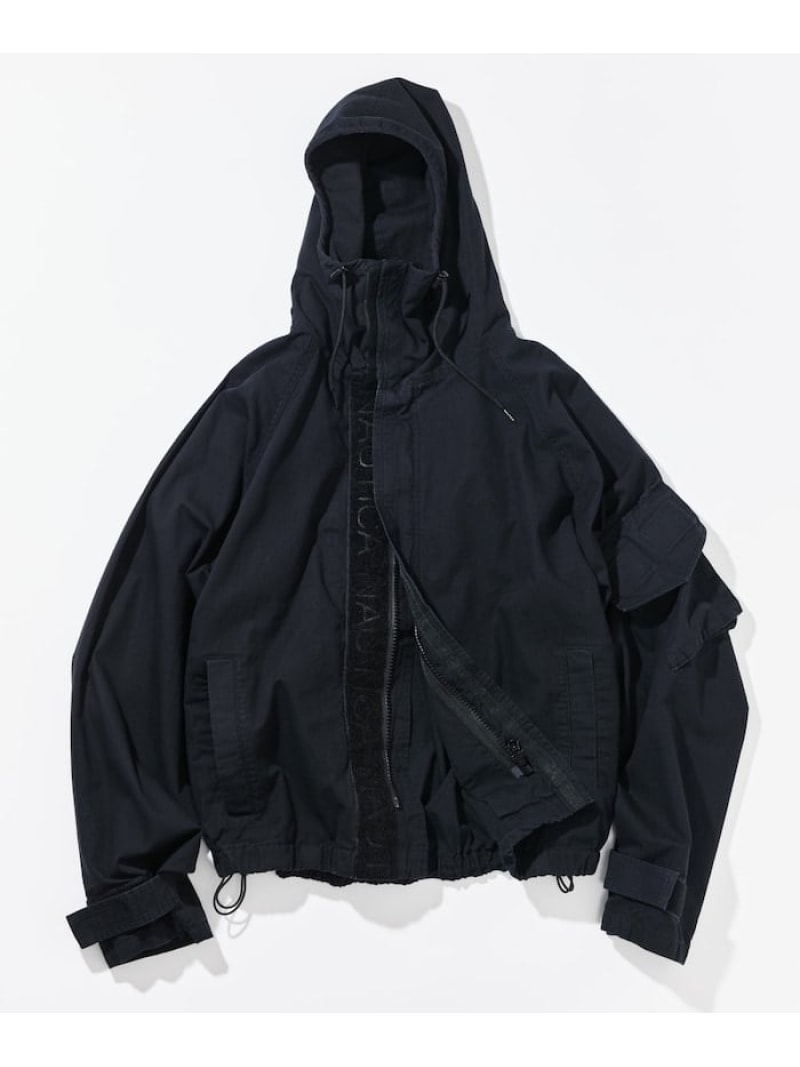 【SALE／20%OFF】NAUTICA ビッグシルエット リップストップ カモフラージュ柄 スピンドル ミリタリーショートブルゾン フリークスストア ジャケット・アウター ブルゾン・ジャンパー グリーン ブラック ピンク【RBA_E】【送料無料】｜ Fashion Men
