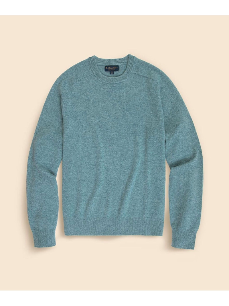 【SALE／20%OFF】BROOKS BROTHERS カシミヤ サドルショルダー クルーネックセーター ブルックス ブラザーズ トップス ニット グリーン パープル【RBA_E】【送料無料】