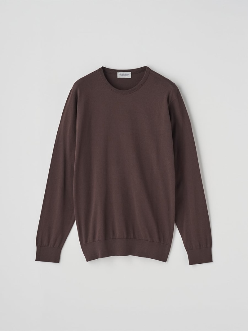 【SALE／20%OFF】JOHN SMEDLEY 労働者の一団のど頚長袖コットンニットプルオーバー ｜ DAVID ｜ 30G MODERN FIT ジョンスメドレー トップス 編み物【RBA_E】【貨物輸送無料】