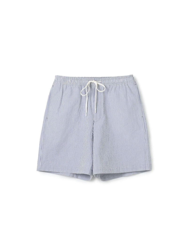 TOMORROWLAND MEN コットンシアサッカー ショートパンツ ZANIERI トゥモローランド パンツ その他のパンツ ブルー ブラウン【送料無料】| Fashion Men
