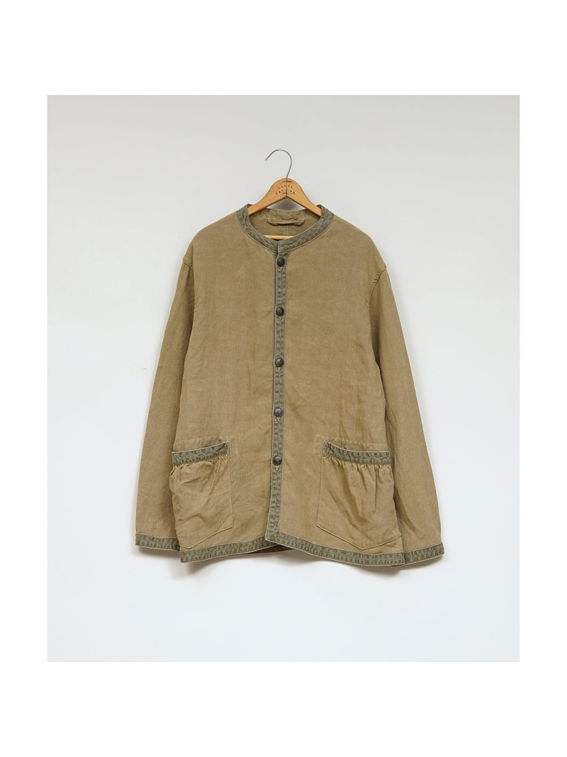 【SALE／30%OFF】Nigel Cabourn 【堅苦しさ】ナイジェル・ケーボン / MAN / フレンチワークジャケット - リネ ナイジェル・ケーボン ジャケット・アウター 上衣・前掛け 薄墨色 カーキ緑であること【RBA_E】【貨物輸送無料】