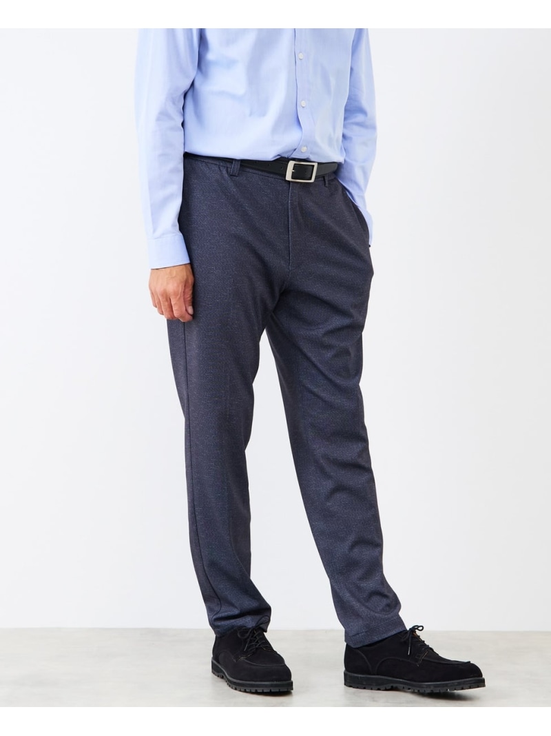 【SALE／10%OFF】MEN\u0027S MELROSE プリントテックジャージテーパードコンフォートパンツ(セットアップ可) メンズメルローズ ズボン下 スラックス・御召しものズボン下 薄墨色 米国海軍 赤銅色【RBA_E】【貨物輸送無料】