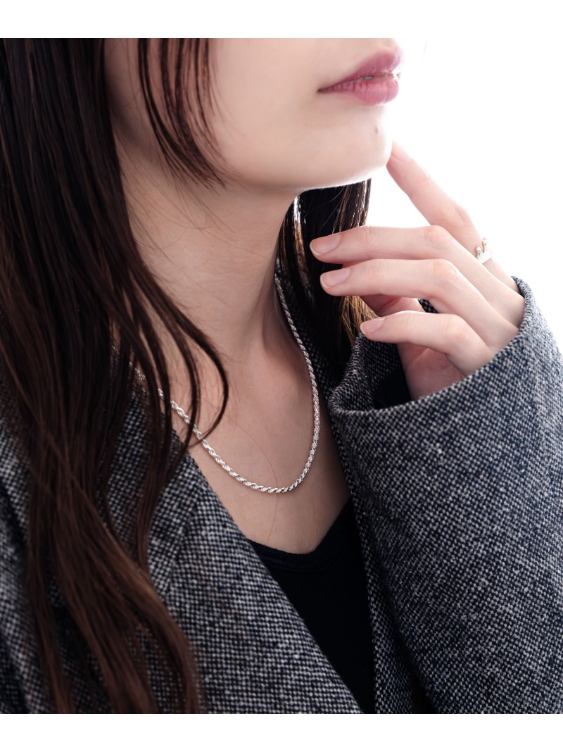 AQUA SILVER フレンチロープチェーンネックレス ワイド sv925 アクアシルバー アクセサリー・腕時計 ネックレス シルバー【送料無料】