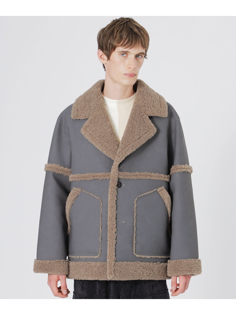 【SALE／30%OFF】LOVELESS フェイクシアリングジャケット ラブレス ジャケット・アウター ブルゾン・ジャンパー グリーン グレー ブラック【RBA_E】【送料無料】
