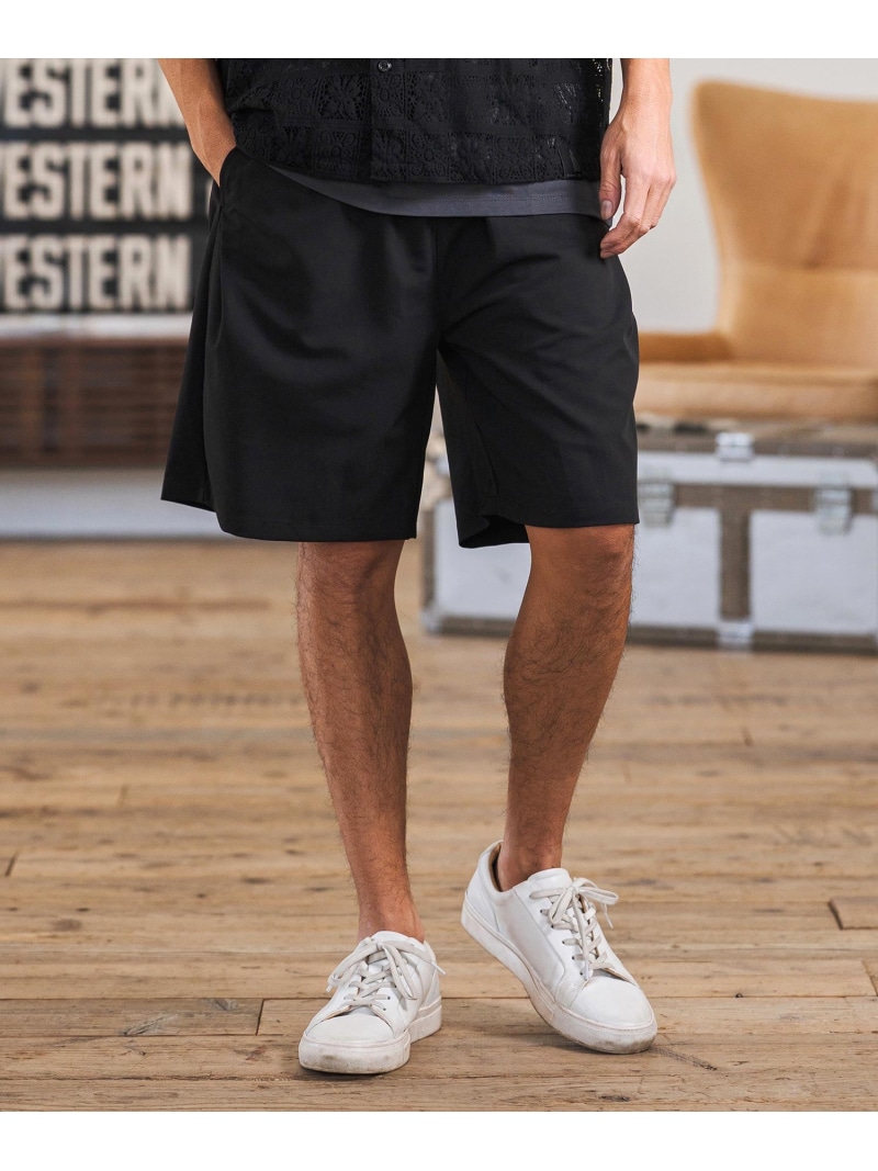 CAMBIO mp14600- Slacks Fabric Shorts ショートパンツ カンビオ パンツ その他のパンツ ベージュ カーキグリーン グレー ブラック【送料無料】| Fashion Men