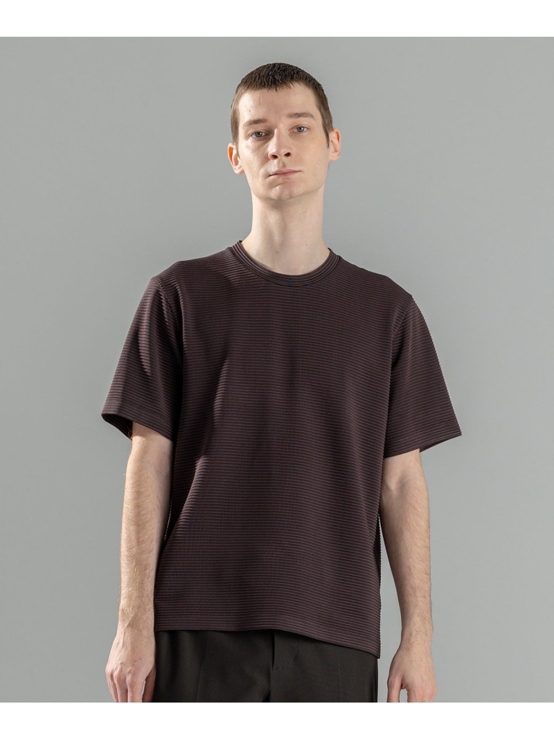 JOSEPH HOMME タックリップルジャージー クルーネックTシャツ ジョゼフ オム トップス カットソー・Tシャツ ブラック ホワイト【送料無料】