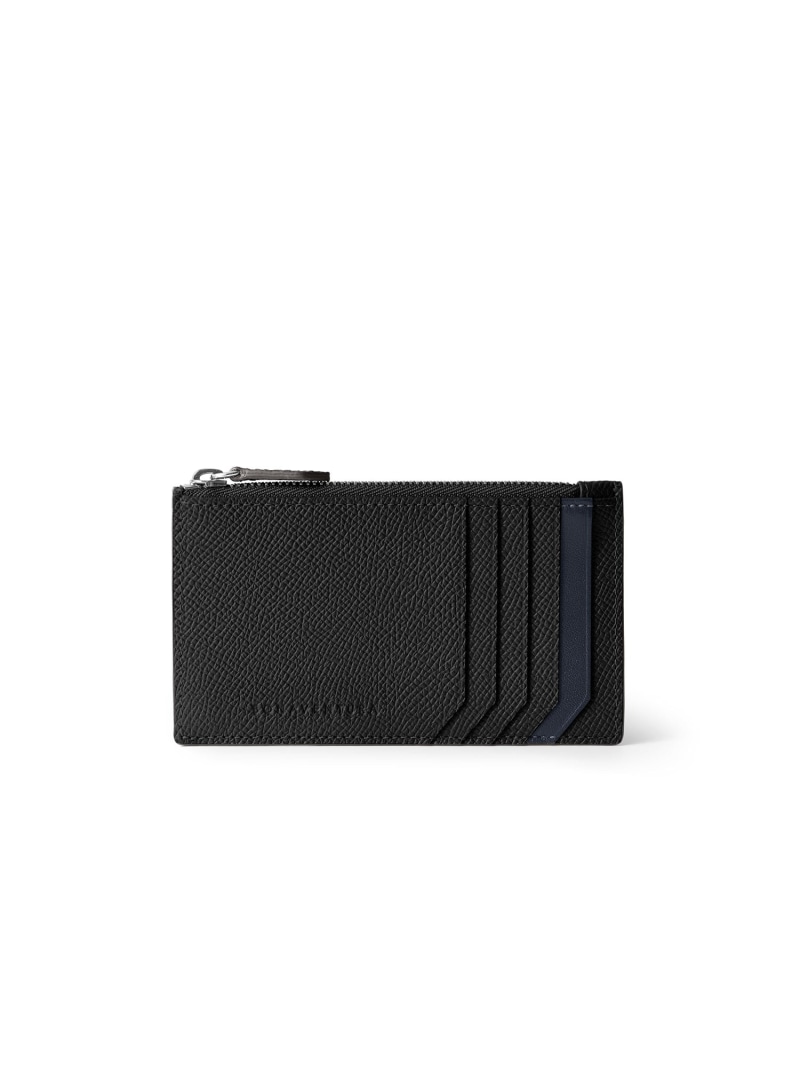 BONAVENTURA バイカラー ミニジップウォレット ボナベンチュラ 財布・ポーチ・ケース 財布 ブラック ワインレッド ブルー【送料無料】| Fashion Men