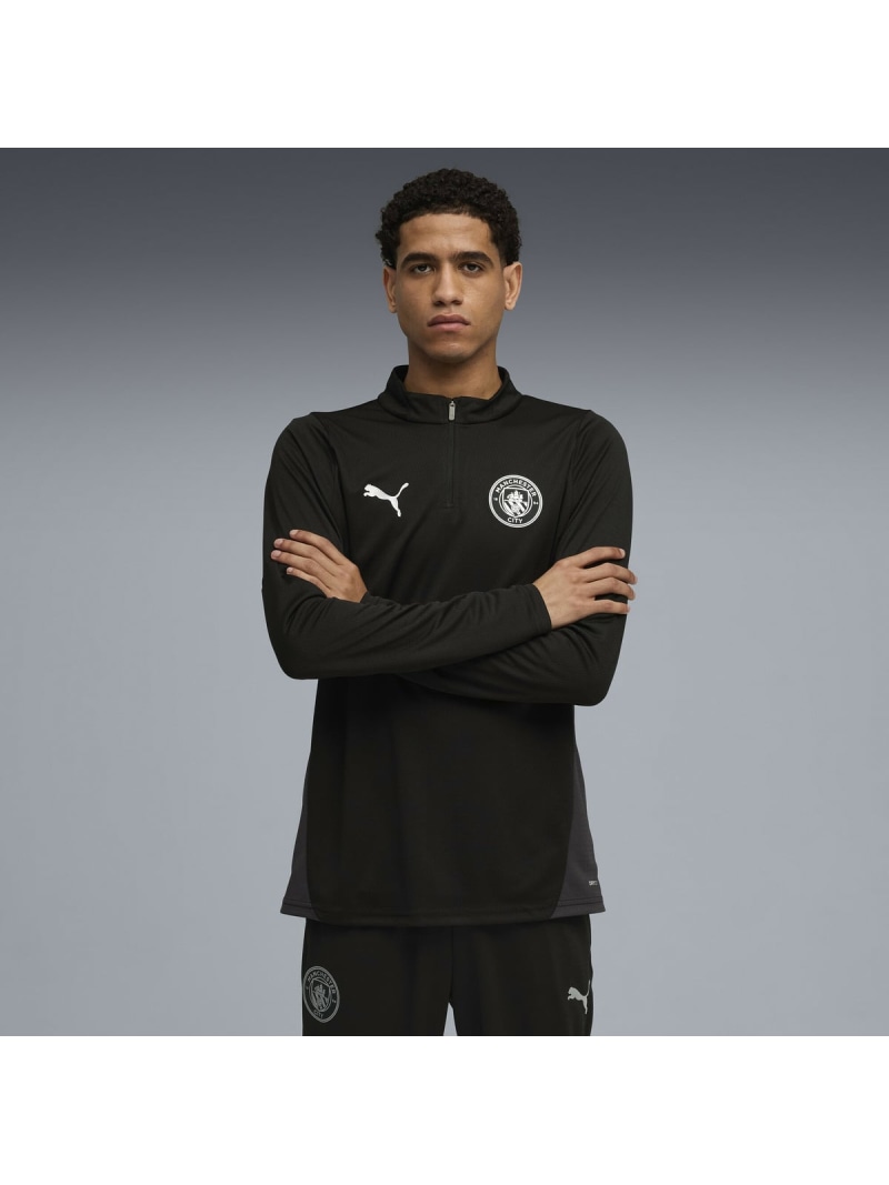 PUMA メンズ マンチェスターシティ FC トレーニング クォータージップ トップ MCFC Training 1/4 Zip Top プーマ トップス カットソー・Tシャツ ブラック【送料無料】