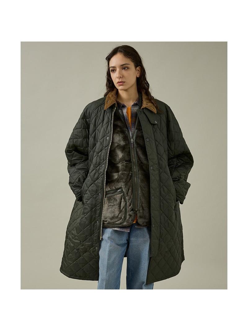 ABAHOUSE LASTWORD 【Barbour / バブアー】EXMOOR / エクスモア キルティング ステ アバハウス ジャケット・アウター ステンカラーコート ブラック グリーン【送料無料】