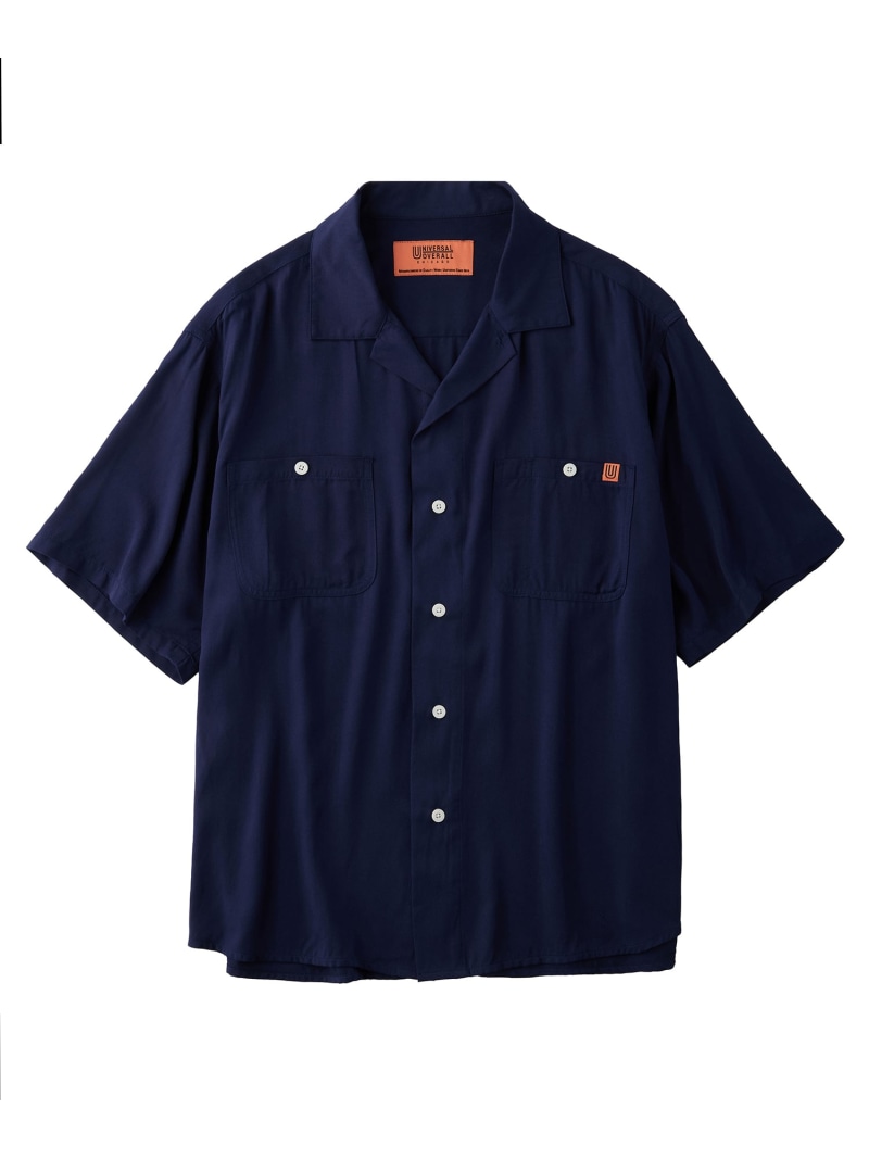 UNIVERSAL OVERALL OPEN COLLAR S/S ST ユニバーサル厚地の外套櫂 トップス プルオーバー・トップ カーキ緑であること 米国海軍 赤銅色【貨物輸送無料】