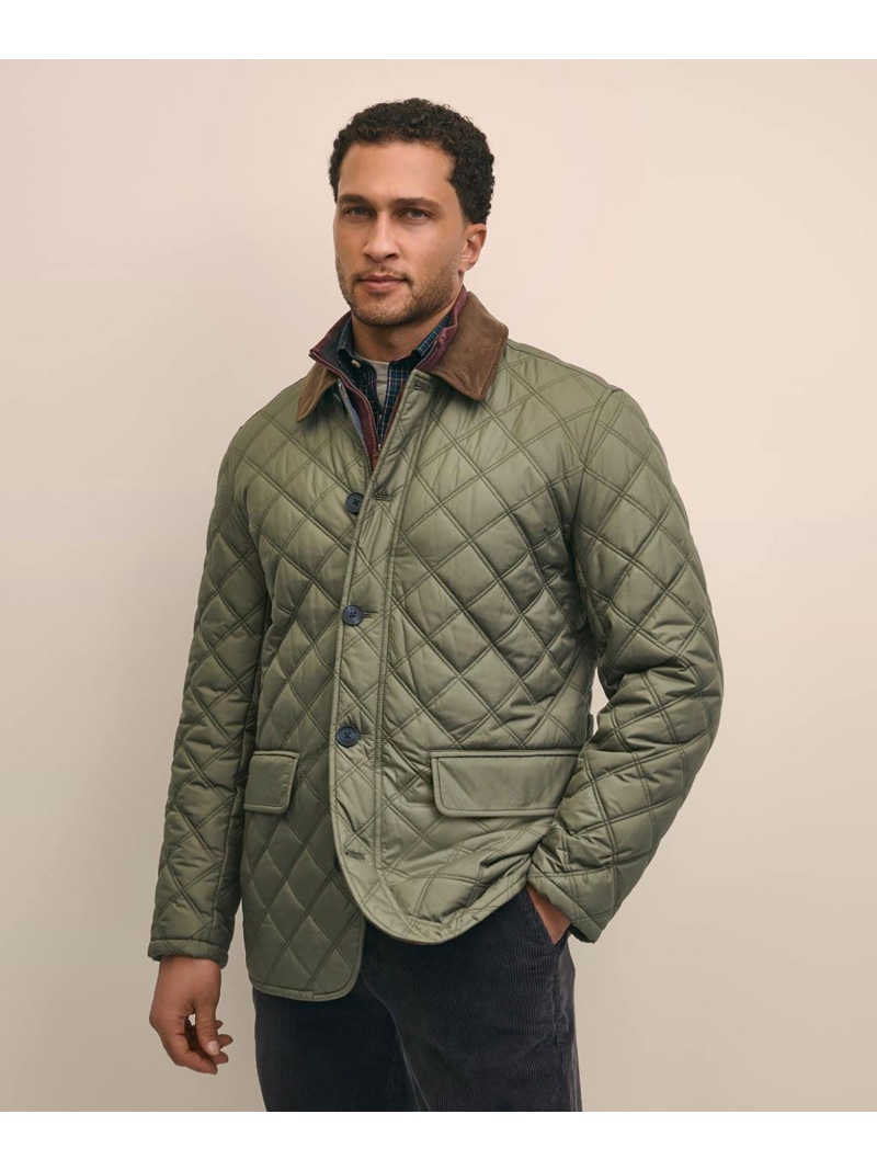 【SALE／20%OFF】BROOKS BROTHERS ポリエステル キルティング ウォーキングコート ブルックス ブラザーズ ジャケット・アウター その他のジャケット・アウター グリーン【RBA_E】【送料無料】